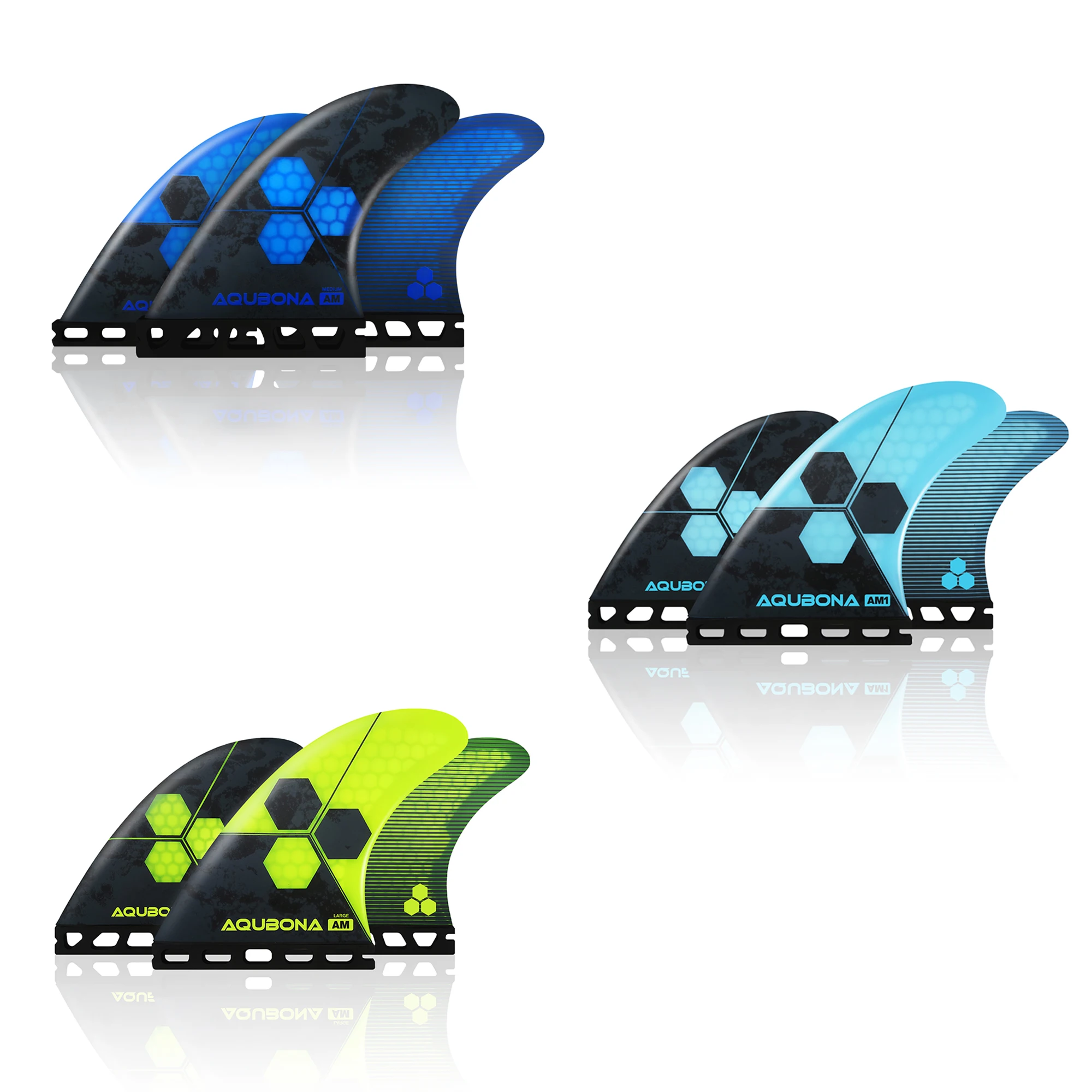 Surf Thruster 3-Fin Set Single Tab Honeycomb Fiberglass for Shortboard Surfboard M/L/AM1 Size with Accessories
Surf Thruster 3-Fin Set Single Tab Honeycomb Fiberglass for Shortboard Surfboard M/L/AM1 Size with Accessories