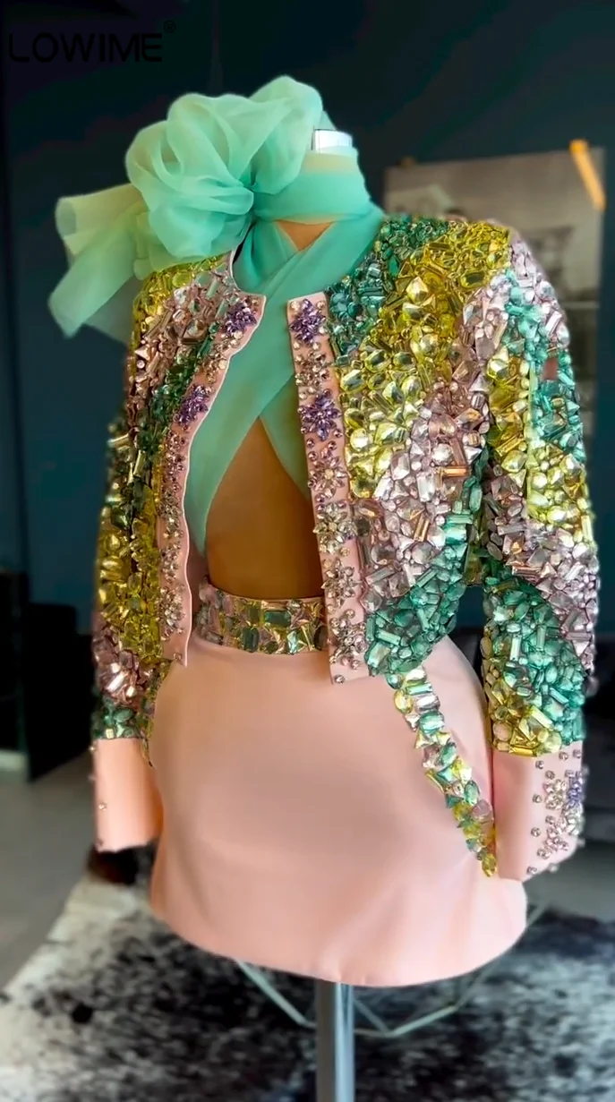 Fashion Crystals Jacket &Skirt 2023 Two Pieces Women Short Prom Dresses African Black Girls Party Gowns Sexy Homecoming Dress
Fashion Crystals Jacket &Skirt 2023 Two Pieces Women Short Prom Dresses African Black Girls Party Gowns Sexy Homecoming Dress