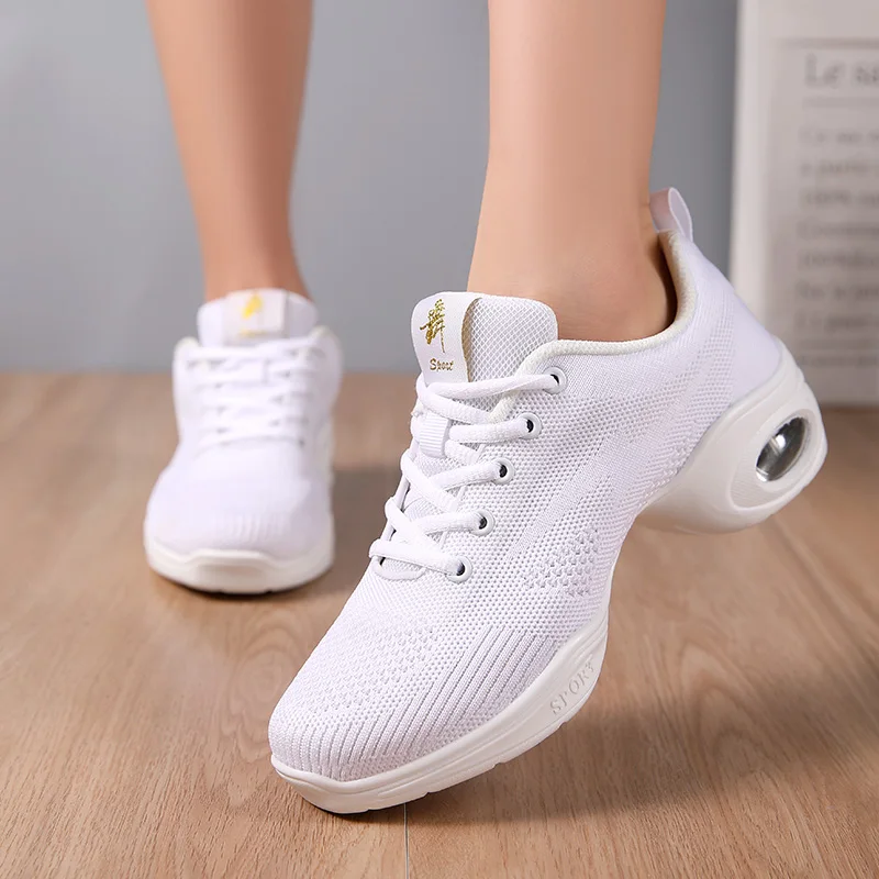 Women Open Hole Mesh Dance Sneakers Air Cushion Wedge Non Slip Lace Up Shoes for Group Square Dance Stage Performance W0012
Women Open Hole Mesh Dance Sneakers Air Cushion Wedge Non Slip Lace Up Shoes for Group Square Dance Stage Performance W0012