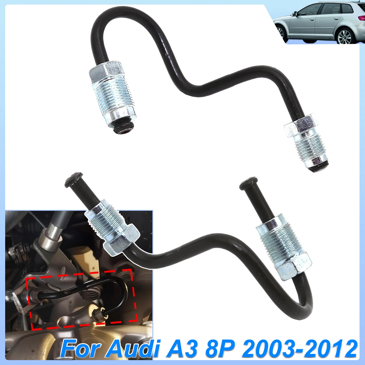 Car Rear Brake Pipes Lines Hoses Fittings to Caliper Pair Left & Right Replacement Accessories For Audi A3 8P 2003 - 2011 2012
Car Rear Brake Pipes Lines Hoses Fittings to Caliper Pair Left & Right Replacement Accessories For Audi A3 8P 2003 - 2011 2012