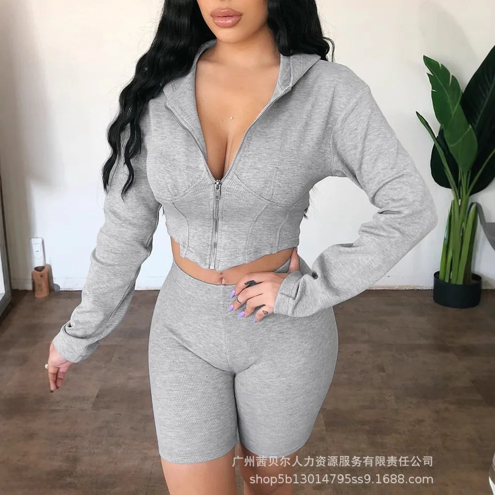 Women Spring Summer Short Set Solid Color Hooded Zippers Sheath High Waist Casual Sexy Fashion Comfortable Regular Standard Fit
Women Spring Summer Short Set Solid Color Hooded Zippers Sheath High Waist Casual Sexy Fashion Comfortable Regular Standard Fit