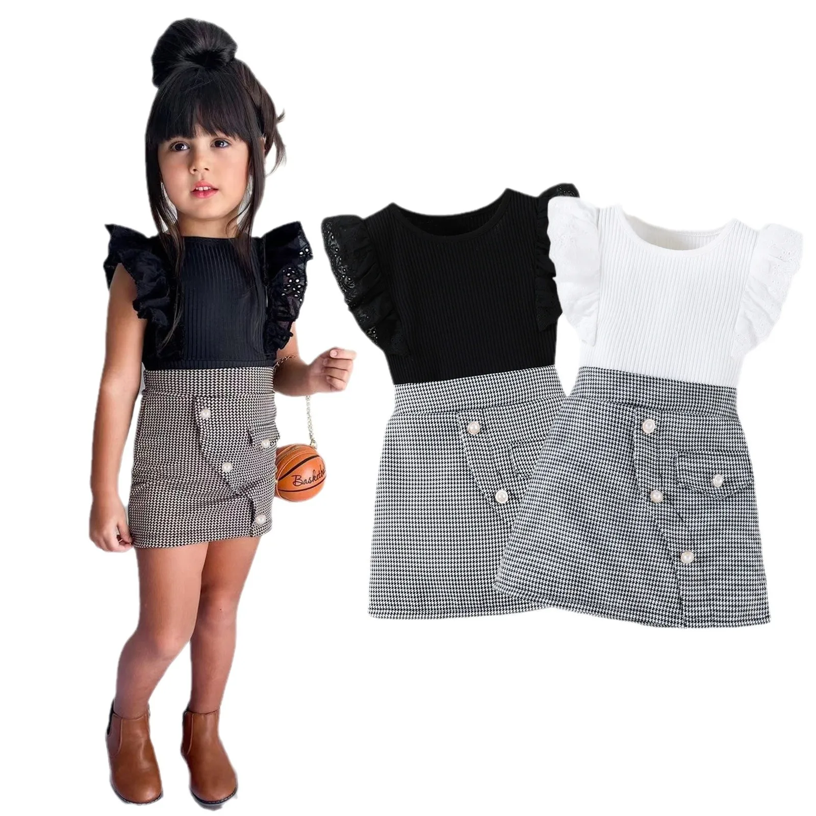 Summer Girl Clothes Set Baby Girl Suits Toddler T Shirt Lace and Skirt Elegant Formal Outfit Kids Clothing Children Outfit 2-7Y
Summer Girl Clothes Set Baby Girl Suits Toddler T Shirt Lace and Skirt Elegant Formal Outfit Kids Clothing Children Outfit 2-7Y