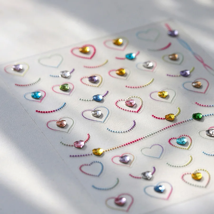 1pcs Luxury Dot Drill Heart Nails Sticker 5D French Colors Heart Diamond Gems Back Glue Nail Art Stickers DIY Decoration Decals
1pcs Luxury Dot Drill Heart Nails Sticker 5D French Colors Heart Diamond Gems Back Glue Nail Art Stickers DIY Decoration Decals