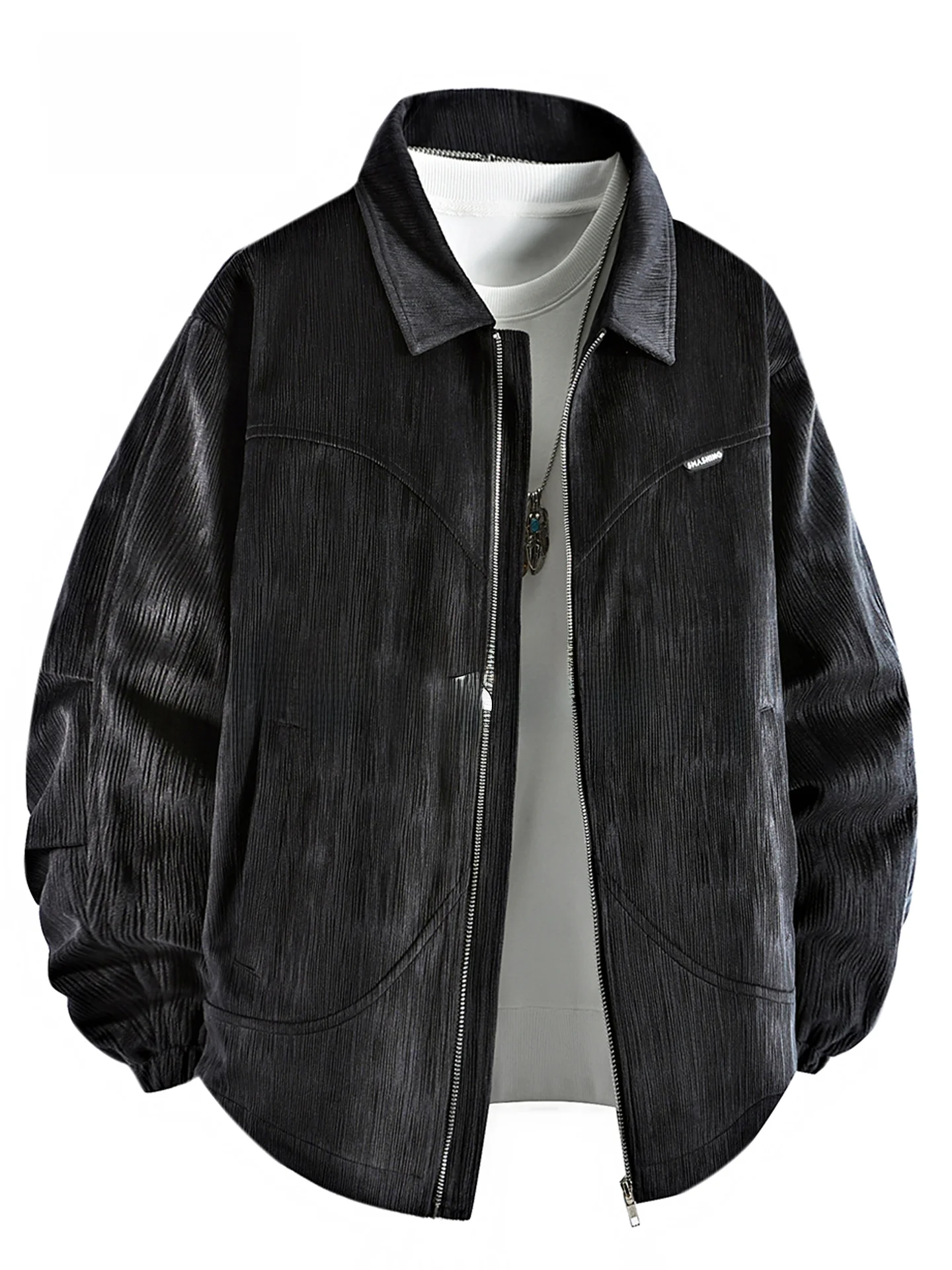MoChao Men's Casual Texture Collar Jacket Large Size Spring Autumn Loose Fit Versatile Outerwear Slimming Meat Concealing Top
MoChao Men's Casual Texture Collar Jacket Large Size Spring Autumn Loose Fit Versatile Outerwear Slimming Meat Concealing Top
