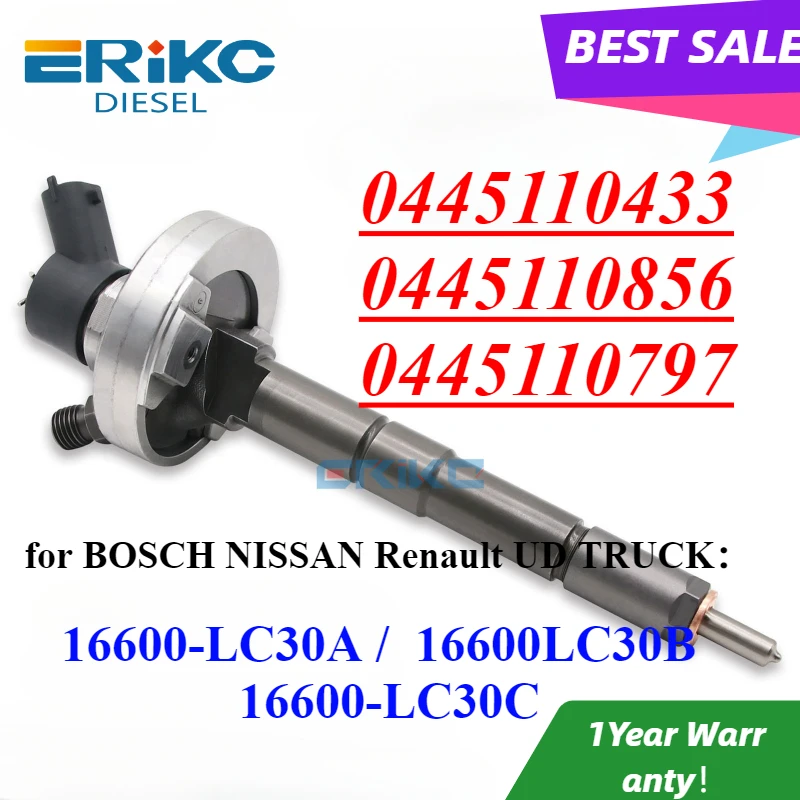 NEW 044511 797 Diesel Injector 0445110433 1639185 Engine Part 0445110856 for for BOSCH NISSAN Renault 16600LC30A 16600LC30B
NEW 044511 797 Diesel Injector 0445110433 1639185 Engine Part 0445110856 for for BOSCH NISSAN Renault 16600LC30A 16600LC30B
