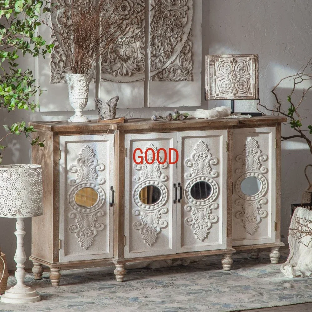 Carved four-door cabinet metal design handle wooden antique craft storage cabinet home decoration cabinet
Carved four-door cabinet metal design handle wooden antique craft storage cabinet home decoration cabinet