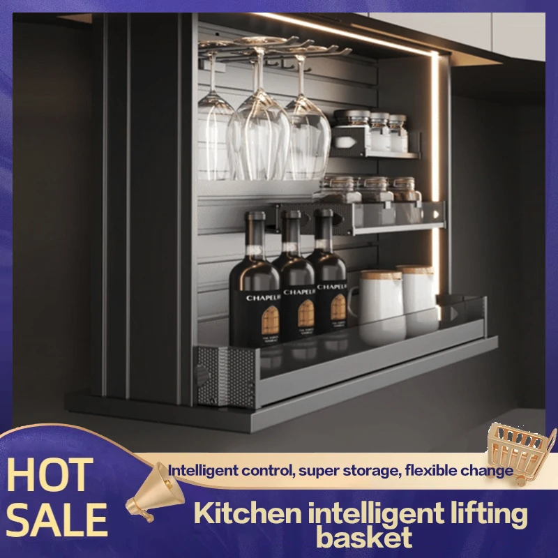 Touch Voice-Controlled Pull-Down Electric Kitchen Cabinet Intelligent Lifting Basket Hanging Cabinet Seasoning Basket
Touch Voice-Controlled Pull-Down Electric Kitchen Cabinet Intelligent Lifting Basket Hanging Cabinet Seasoning Basket