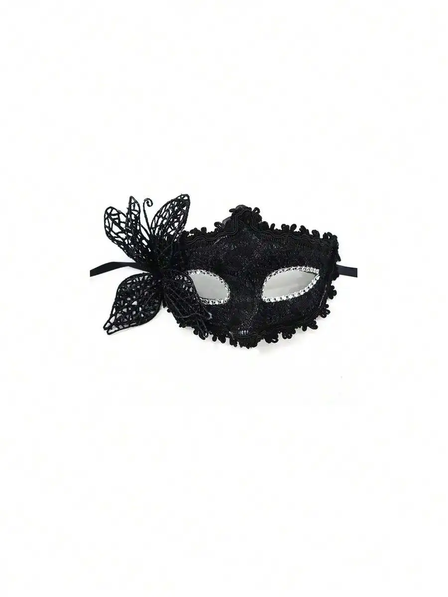 Black Lace Half Face Mask With Butterfly Decoration For Halloween Party
Black Lace Half Face Mask With Butterfly Decoration For Halloween Party