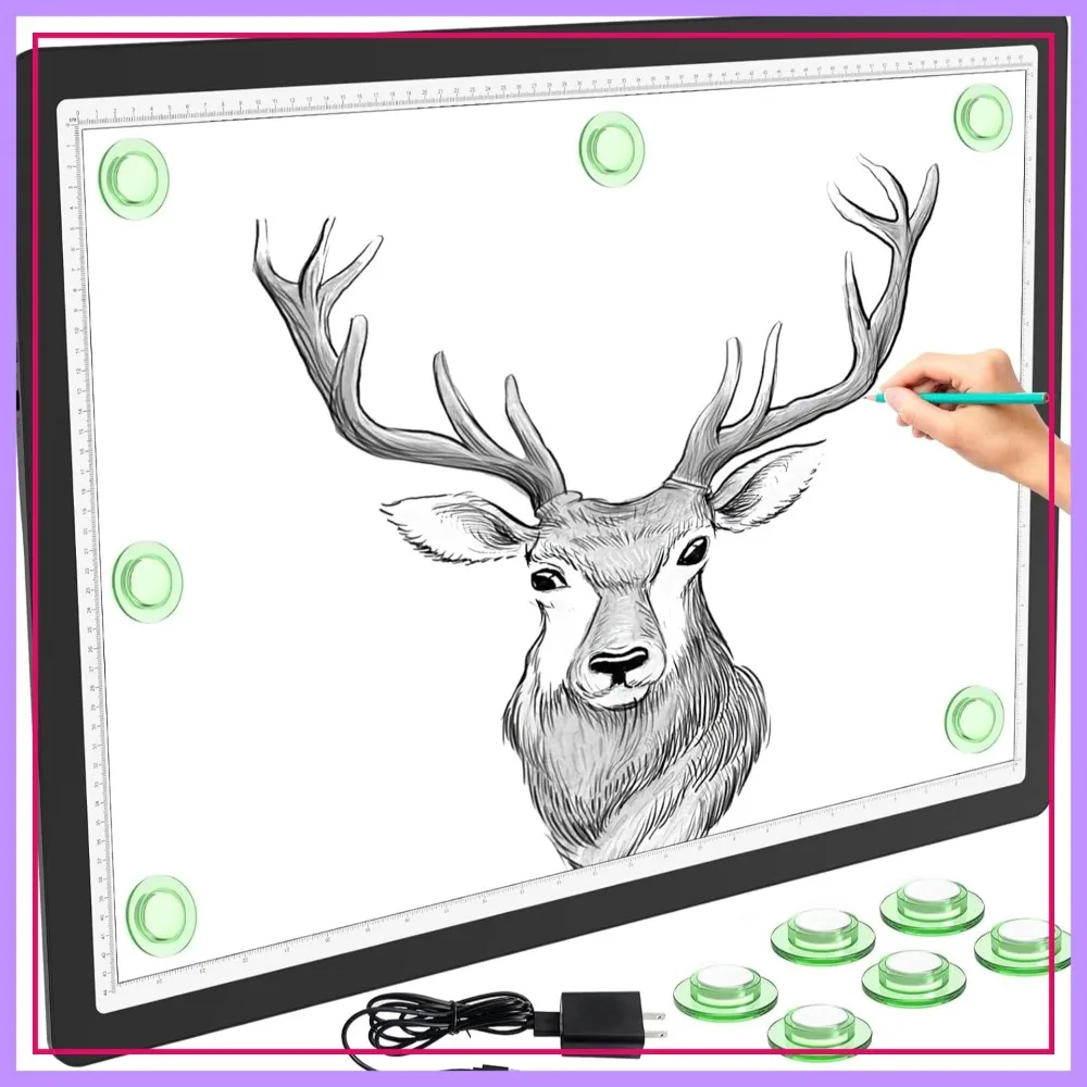 Large 25.2x18.4 inch 3-Color Modes Light Pad for Tracing, Drawing, Diamond Art & Weeding Vinyl, USB Powered
Large 25.2x18.4 inch 3-Color Modes Light Pad for Tracing, Drawing, Diamond Art & Weeding Vinyl, USB Powered