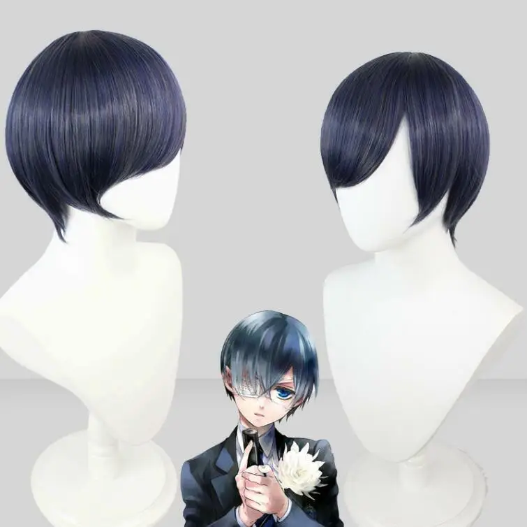 Черный дворецкий Kuroshitsuji Ciel короткий синий черный парик для косплея костюм парики
Черный дворецкий Kuroshitsuji Ciel короткий синий черный парик для косплея костюм парики