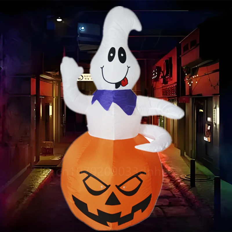 1.5M Halloween Inflatable Pumpkin Ghost Model Built-in LED Lights Holiday Outdoors Garden Courtyard Haunted House Decorate Props
1.5M Halloween Inflatable Pumpkin Ghost Model Built-in LED Lights Holiday Outdoors Garden Courtyard Haunted House Decorate Props