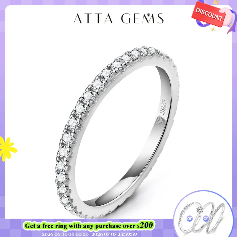 ATTAGEMS Solid 925 Sterling Silver Rings for Women Moissanite Full Eternity Wedding Band Engagement Wedding Ring Fine Jewelry
ATTAGEMS Solid 925 Sterling Silver Rings for Women Moissanite Full Eternity Wedding Band Engagement Wedding Ring Fine Jewelry