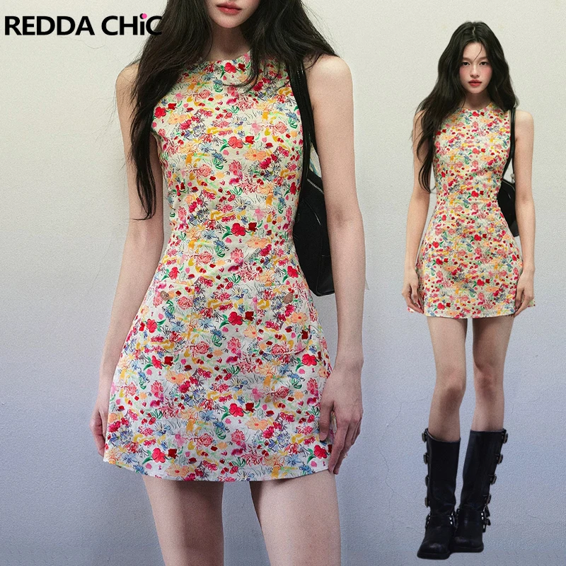 REDDACHiC Summer Tank Dress for Women Holiday Coquette Flower O-neck A-line Sleeveless Pocket Slim Mini One-piece Beach Clothes
REDDACHiC Summer Tank Dress for Women Holiday Coquette Flower O-neck A-line Sleeveless Pocket Slim Mini One-piece Beach Clothes