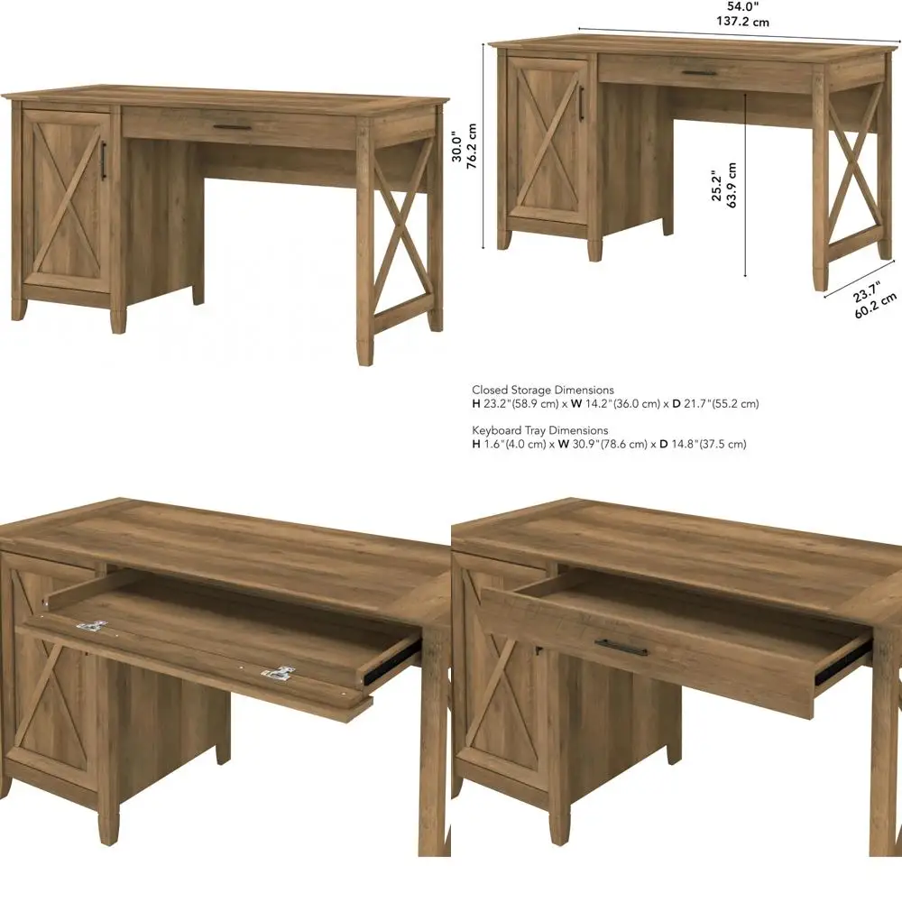 Farmhouse Style Reclaimed Pine Home Office Computer Desk with Storage, 54W x 24D
Farmhouse Style Reclaimed Pine Home Office Computer Desk with Storage, 54W x 24D