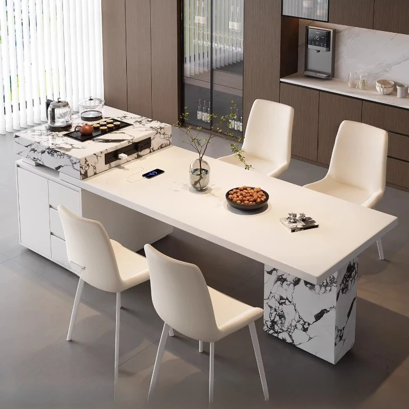 Скандинавский белый обеденный стол, элегантный высококачественный дизайн с розеткой, прямоугольная роскошная модная мебель для гостиной mesa de jantar
Скандинавский белый обеденный стол, элегантный высококачественный дизайн с розеткой, прямоугольная роскошная модная мебель для гостиной mesa de jantar