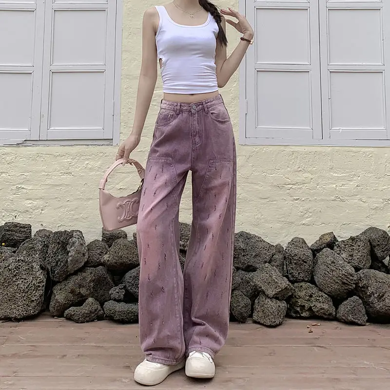 American Retro Wide-Leg Jeans Women Spring Summer New High-Waist Loose Niche Design Slim Casual Versatile Straight-Leg Pants
American Retro Wide-Leg Jeans Women Spring Summer New High-Waist Loose Niche Design Slim Casual Versatile Straight-Leg Pants