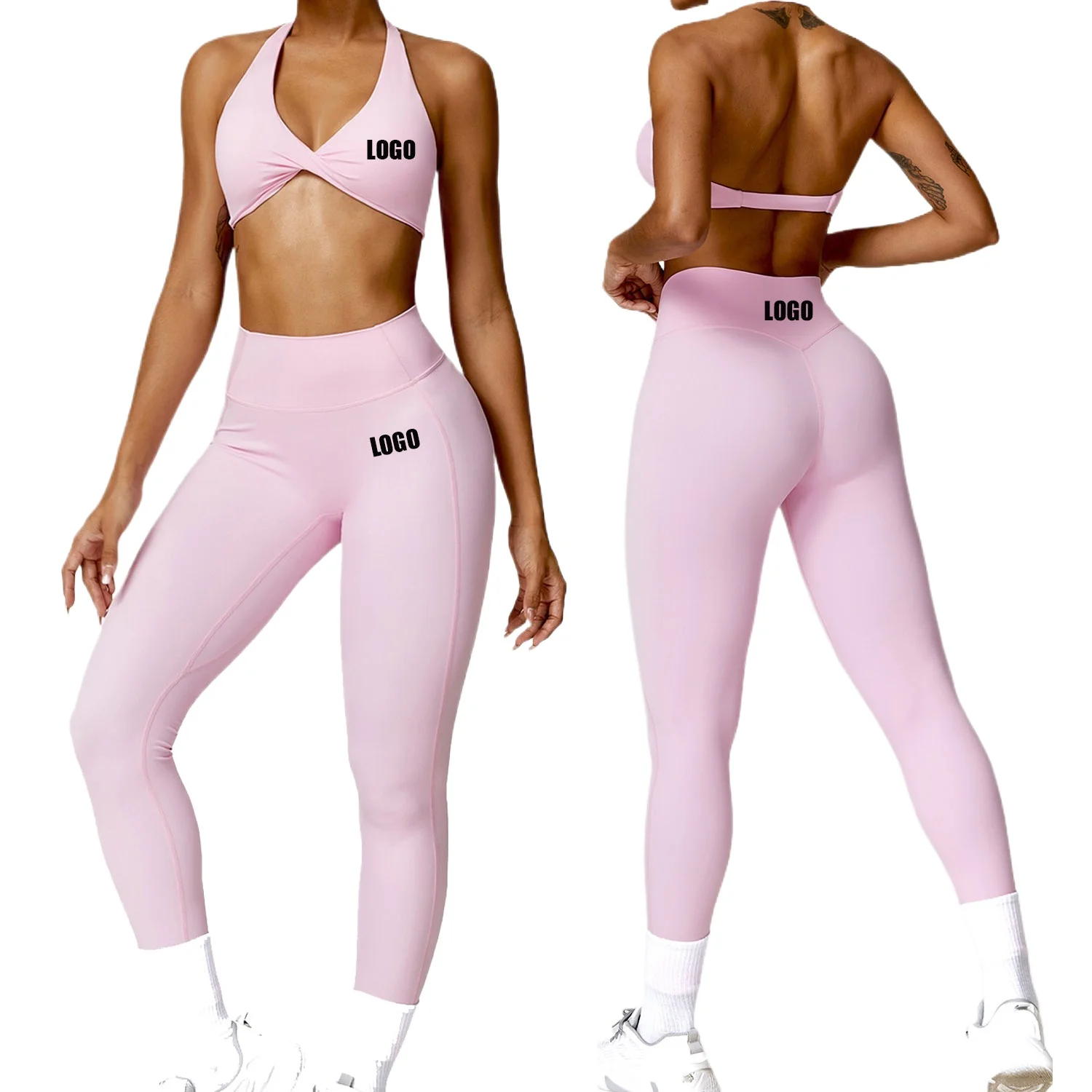 Customized LOGO women's tight back yoga quick-drying fitness clothes outdoor running sports two-piece set
Customized LOGO women's tight back yoga quick-drying fitness clothes outdoor running sports two-piece set