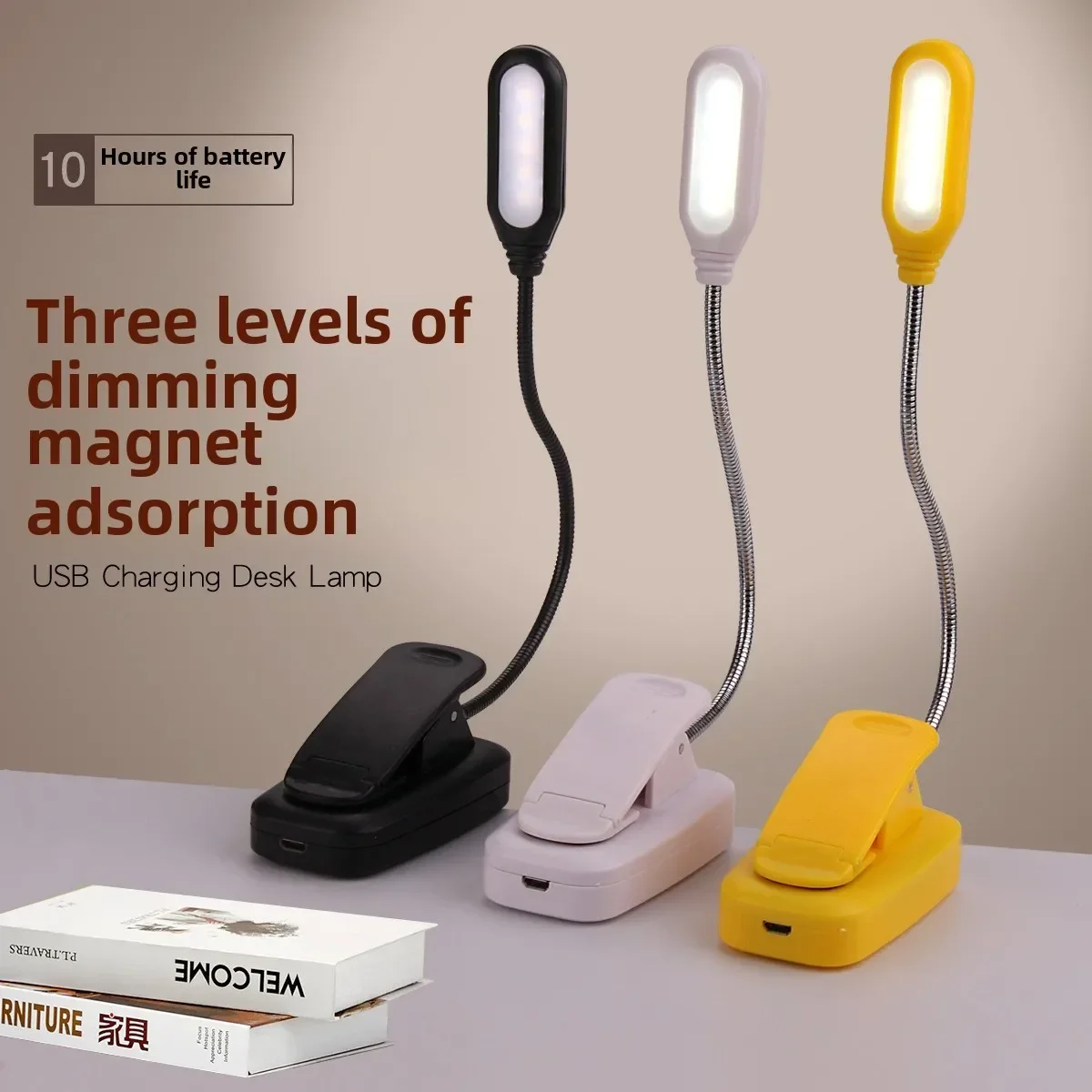 Stall Led Dimming Hose Clip Light USB Charging Eye Protection Desk Lamp Desk Reading Light Strip Magnet
Stall Led Dimming Hose Clip Light USB Charging Eye Protection Desk Lamp Desk Reading Light Strip Magnet