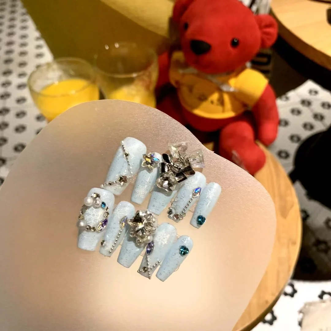 Pure Handmade Wearing Armor Oversized Bow Star Stickers Diamond Wreaths Bead Chains Detachable Fake Nails Press on Nails Nails
Pure Handmade Wearing Armor Oversized Bow Star Stickers Diamond Wreaths Bead Chains Detachable Fake Nails Press on Nails Nails