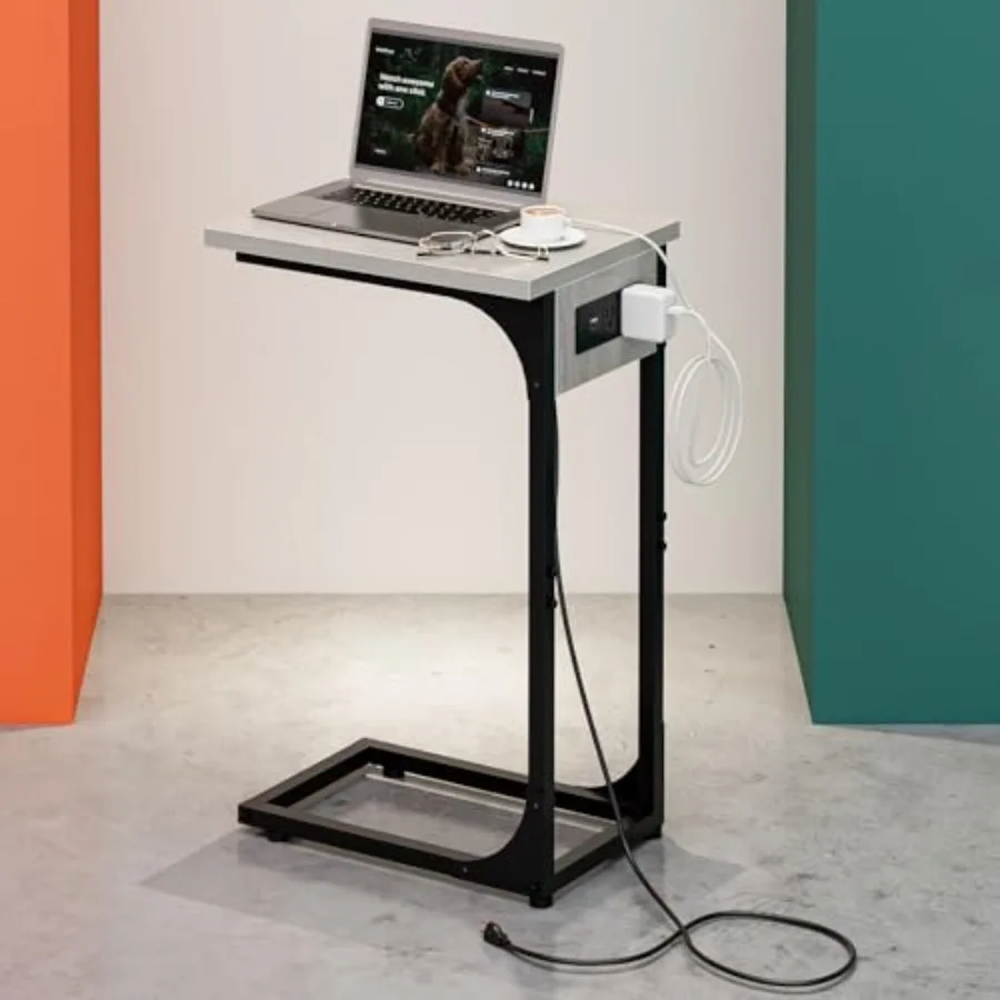 C-Shaped Side Table for Couch - Small Coffee Stand Sofa Tray Desk with Metal Frame Waterproof Scratch Resistant Wood Top and Bu
C-Shaped Side Table for Couch - Small Coffee Stand Sofa Tray Desk with Metal Frame Waterproof Scratch Resistant Wood Top and Bu
