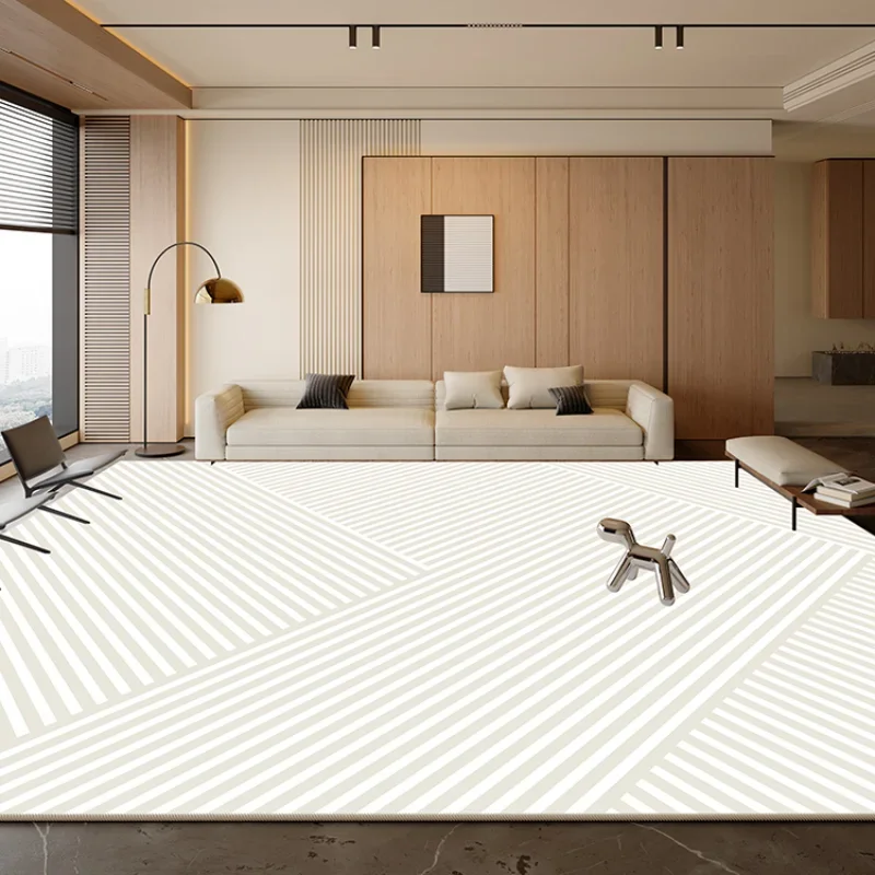 Cream Striped Carpet Minimalist Luxury Living Room Carpets Line Art Decoration Bedroom Rugs Machine Washable Non-Slip Rug Tapete
Cream Striped Carpet Minimalist Luxury Living Room Carpets Line Art Decoration Bedroom Rugs Machine Washable Non-Slip Rug Tapete