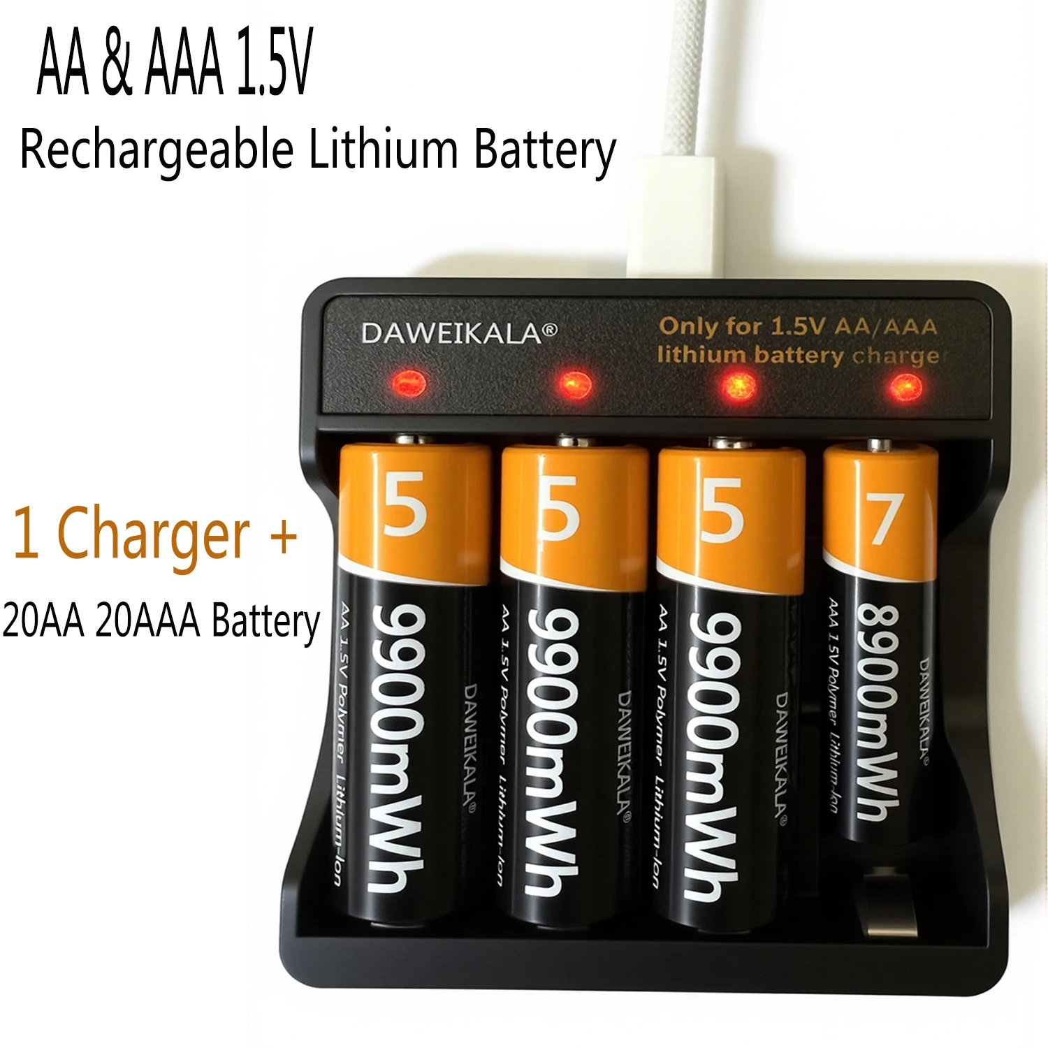 1.5V Rechargeable Lithium-ion AA AAA Battery long life for remote control mouse fan Electric toy
1.5V Rechargeable Lithium-ion AA AAA Battery long life for remote control mouse fan Electric toy
