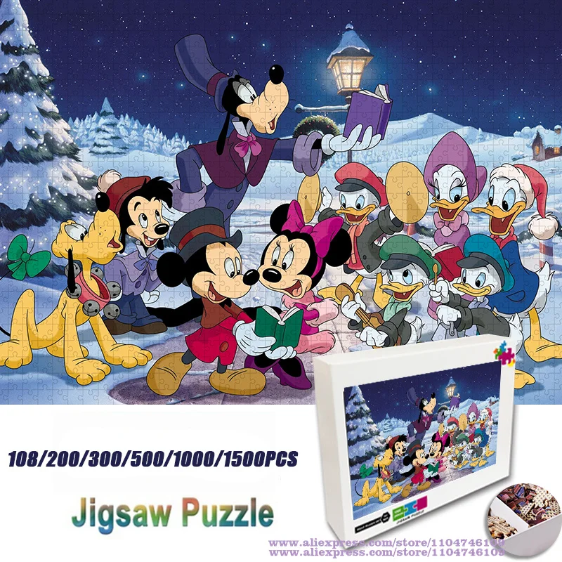 Disney Mickey Mouse Puzzle Jigsaw Cartoon Anime Animals 108/200/300/500/1000/1500Pcs Intelligence Puzzles Print Handmade Puzzles
Disney Mickey Mouse Puzzle Jigsaw Cartoon Anime Animals 108/200/300/500/1000/1500Pcs Intelligence Puzzles Print Handmade Puzzles