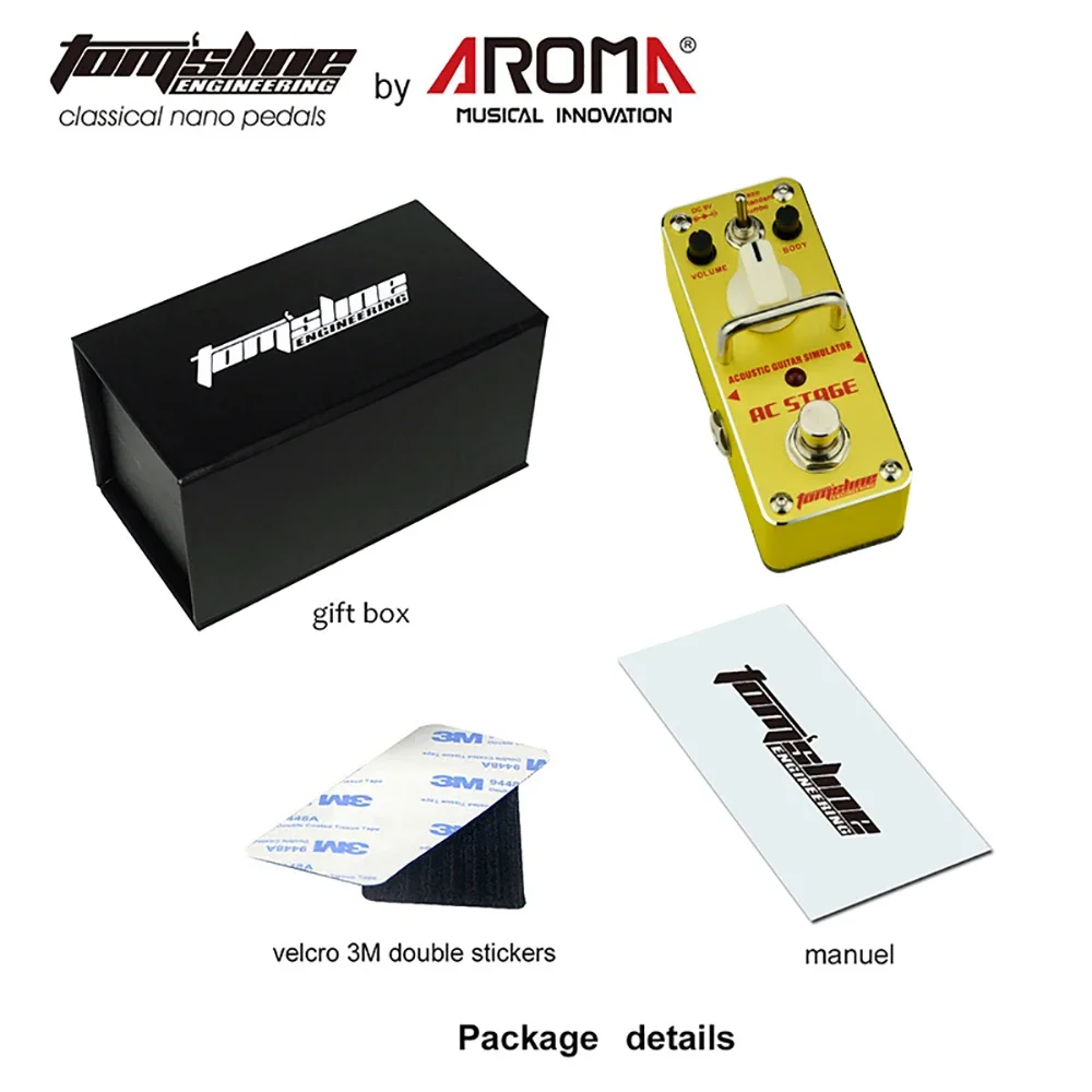 AROMA AAS-3 Acoustic Guitar Simulator Mini Single Effect Pedal with True Bypass Footswitch Board Guitar Parts
AROMA AAS-3 Acoustic Guitar Simulator Mini Single Effect Pedal with True Bypass Footswitch Board Guitar Parts