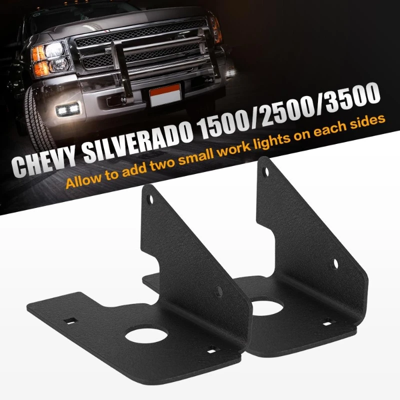 2Pcs/set Car LED Fog light Mounting Brackets Lamp Protection Fit for Chevy Silverado 2007-2013 1500 & 2007-2014 2500/3500
2Pcs/set Car LED Fog light Mounting Brackets Lamp Protection Fit for Chevy Silverado 2007-2013 1500 & 2007-2014 2500/3500