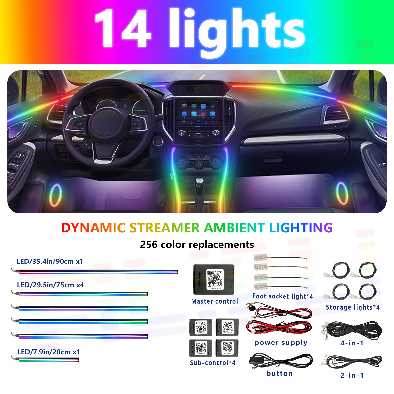 FILIPLI Car Mood Lighting Bluetooth 64 Colors Waterproof Acrylic Strip Easy Installation for Night Driving Ambiance
FILIPLI Car Mood Lighting Bluetooth 64 Colors Waterproof Acrylic Strip Easy Installation for Night Driving Ambiance