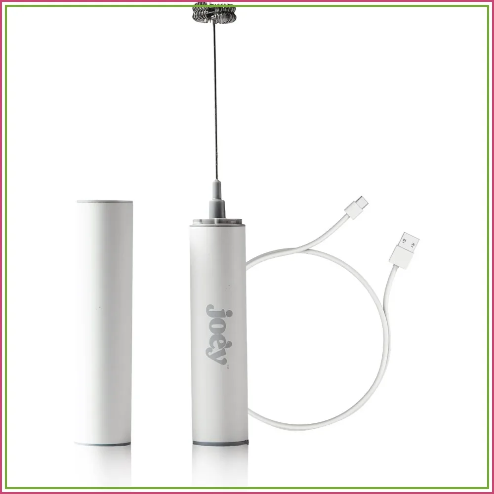 Electric Milk Frother, USB Rechargeable Handheld Mixer, Dual Speed Stainless Steel Wand with Double Whisk for Coffee, Lattes, Matcha, Includes Travel Case, White
Electric Milk Frother, USB Rechargeable Handheld Mixer, Dual Speed Stainless Steel Wand with Double Whisk for Coffee, Lattes, Matcha, Includes Travel Case, White