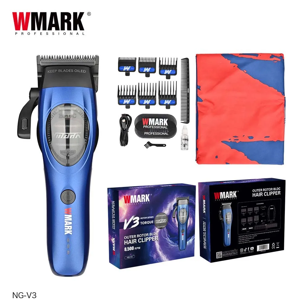 Профессиональная машинка для стрижки волос WMARKNG-V3 с внешним роторным бесщеточным двигателем D 8500, головкой DLC и масляным омывателем, для салонов красоты
Профессиональная машинка для стрижки волос WMARKNG-V3 с внешним роторным бесщеточным двигателем D 8500, головкой DLC и масляным омывателем, для салонов красоты