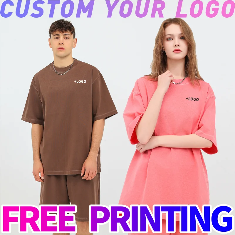 Custom T-shirts free print logo images vintage wash Gradient clothes cotton oversize tees Loose shorts men women 
Custom T-shirts free print logo images vintage wash Gradient clothes cotton oversize tees Loose shorts men women