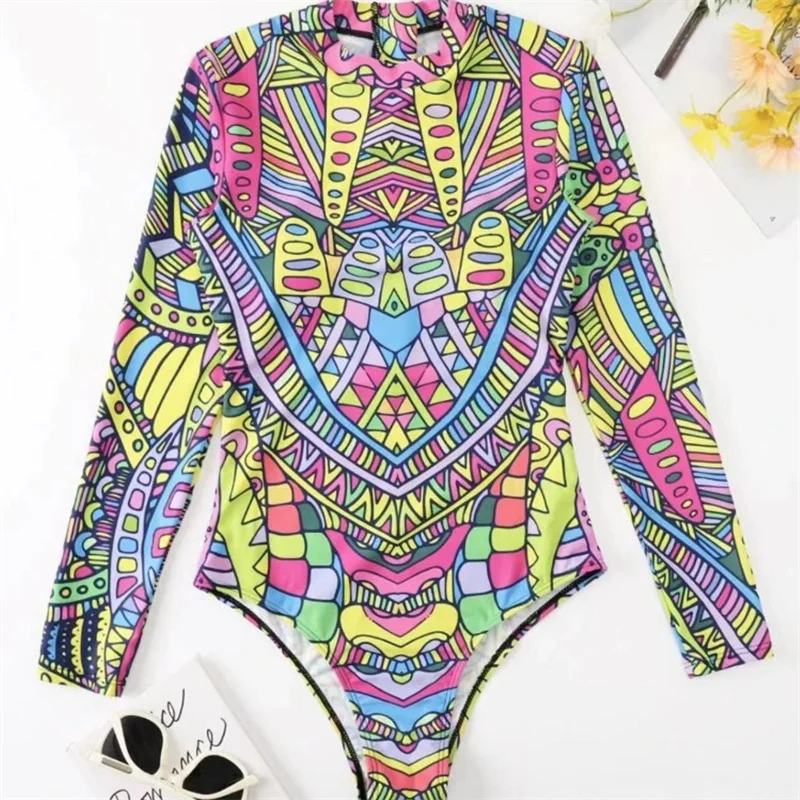 Printed One Piece Bikini Woman Long Sleeve Swimwear Beach Bathing Suit Swimming Suit Women Swimsuit Bikinis
Printed One Piece Bikini Woman Long Sleeve Swimwear Beach Bathing Suit Swimming Suit Women Swimsuit Bikinis