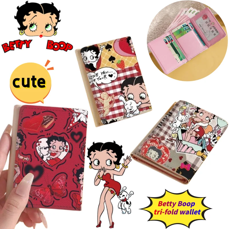 New Betty Boop wallet with high aesthetic value cute cartoon print large capacity portable trifold short and slim coin purse
New Betty Boop wallet with high aesthetic value cute cartoon print large capacity portable trifold short and slim coin purse