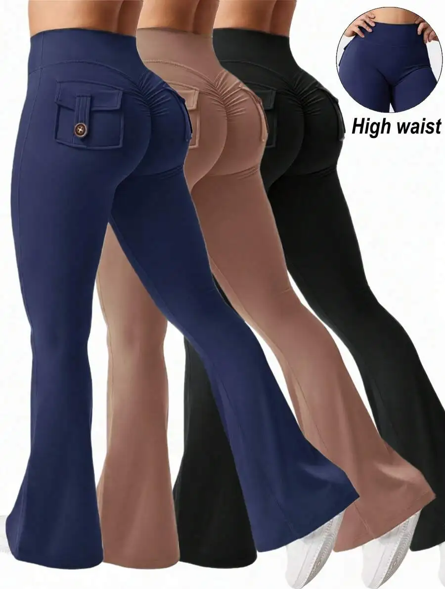 3PCS Women Maillard Style Outfit, High Waist Butt Lifting Flared Pants Slim Shaping Yoga Leggings for Gym Running Cycling Daily
3PCS Women Maillard Style Outfit, High Waist Butt Lifting Flared Pants Slim Shaping Yoga Leggings for Gym Running Cycling Daily