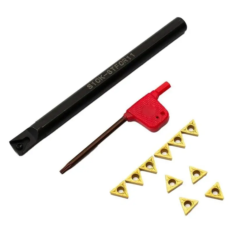 ABIY S10K STFCR11 Lathe Boring Bar With 10PCS TCMT110204 Inserts
ABIY S10K STFCR11 Lathe Boring Bar With 10PCS TCMT110204 Inserts