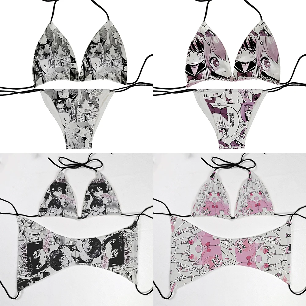 Fashion anime printed swimsuit women's halter mid-waist sexy bikini suit beach surfing vacation halloween cosplay Japanese
Fashion anime printed swimsuit women's halter mid-waist sexy bikini suit beach surfing vacation halloween cosplay Japanese