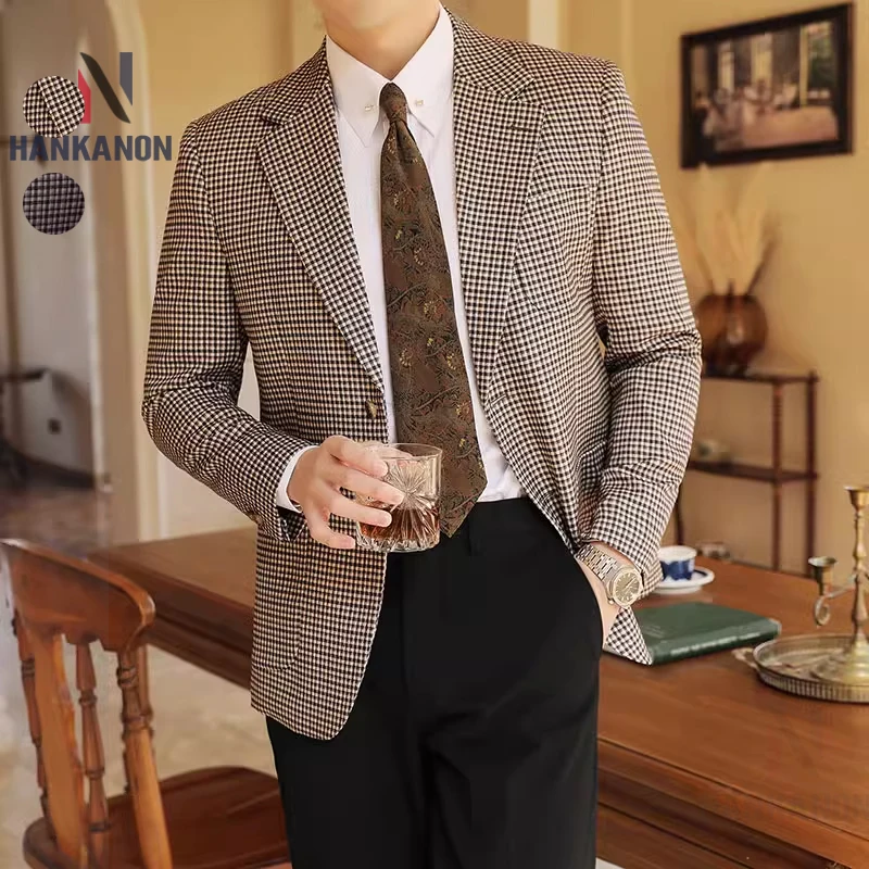 Men's casual single breasted blazer, daily plaid jacket, 2024 new spring and summer, retro men's slim fit coat 3XL-M
Men's casual single breasted blazer, daily plaid jacket, 2024 new spring and summer, retro men's slim fit coat 3XL-M
