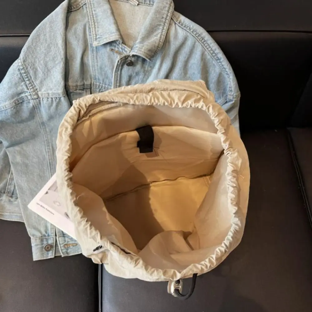 Korean Solid Color Drawsting Backpacks Light Weight Nylon Ruched Shoulder Bags Large Capacity Casual Student Schoolbag Unisex
Korean Solid Color Drawsting Backpacks Light Weight Nylon Ruched Shoulder Bags Large Capacity Casual Student Schoolbag Unisex