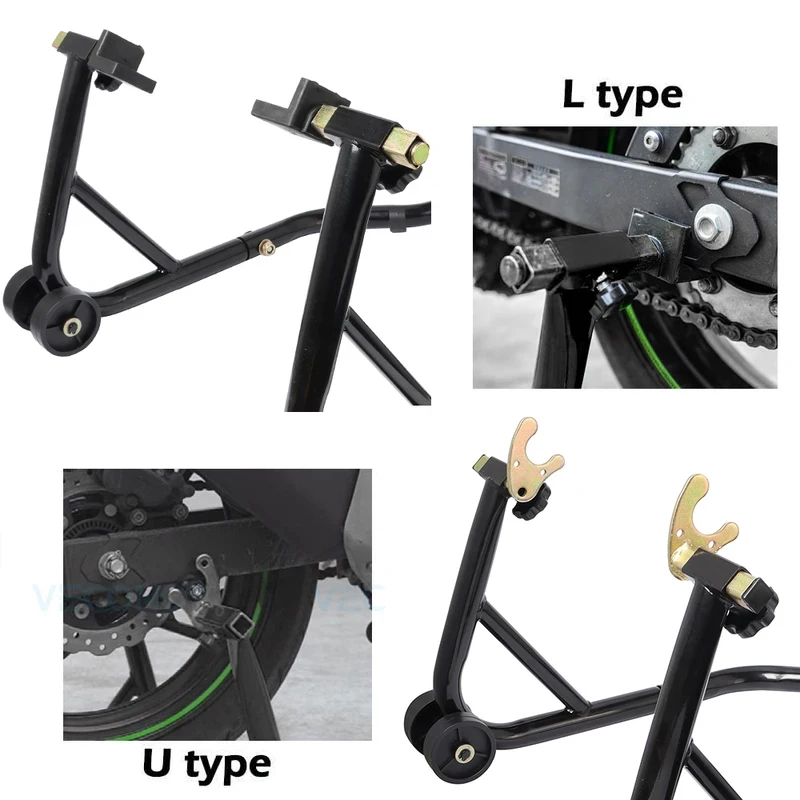 Black & Red Full Set Motorcycle Rear Wheel Lift Stand, Heavy Duty Tire Maintenance Repair Support Frame Tool
Black & Red Full Set Motorcycle Rear Wheel Lift Stand, Heavy Duty Tire Maintenance Repair Support Frame Tool