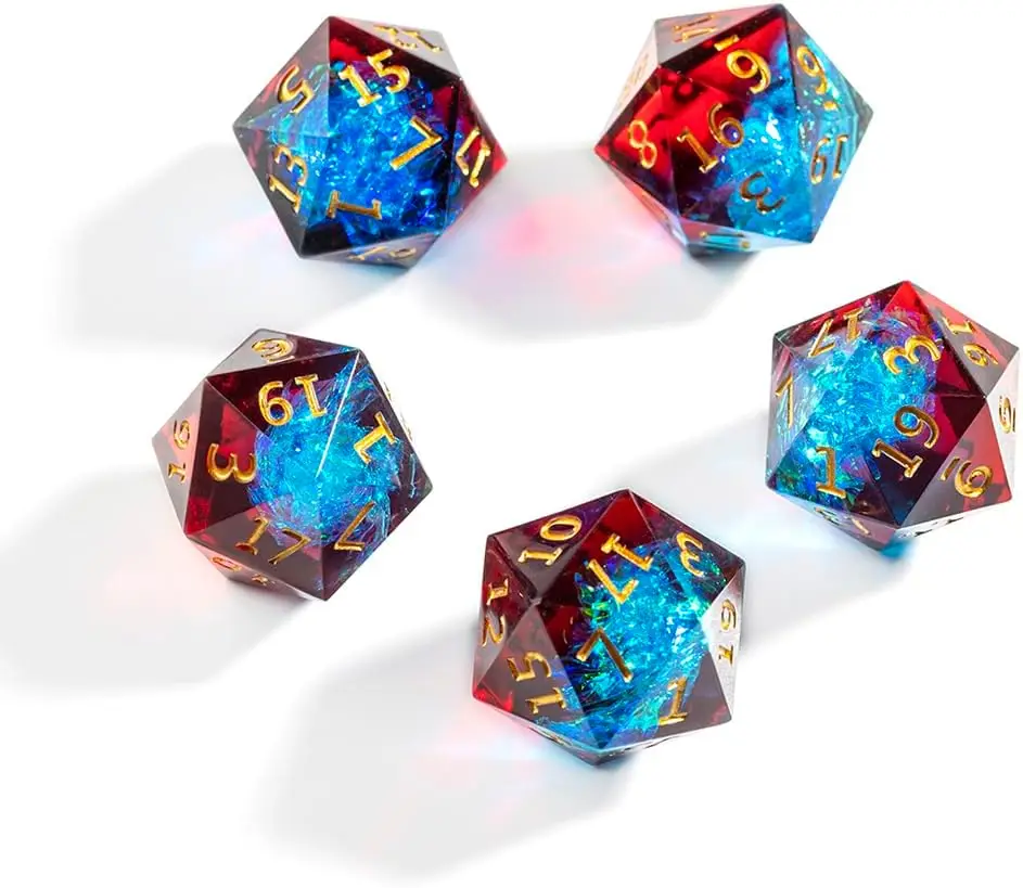 Набор прецизионных кубиков ручной работы из смолы (7 предметов) — многогранные кубики для обучения математике для ролевых игр и настольных игр: D20, D12, D100, D10, D6
Набор прецизионных кубиков ручной работы из смолы (7 предметов) — многогранные кубики для обучения математике для ролевых игр и настольных игр: D20, D12, D100, D10, D6