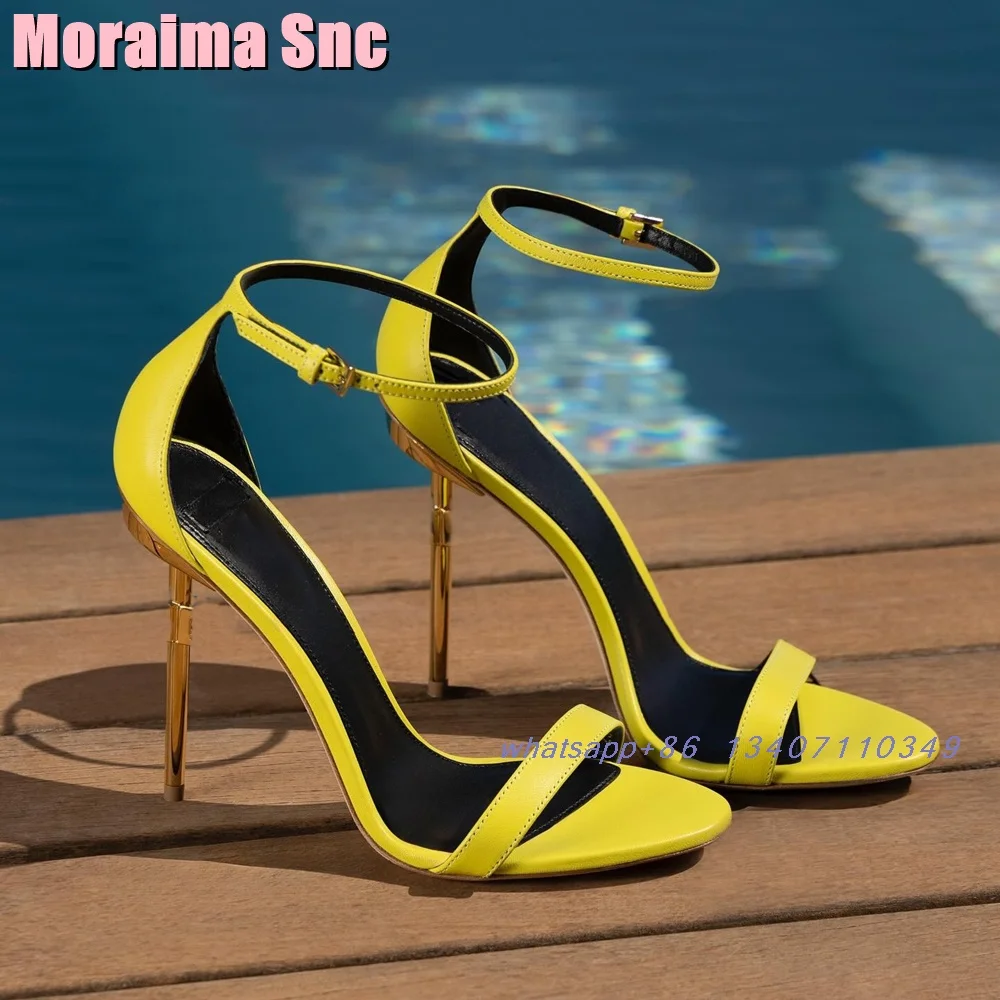 Sexy Metal Strange Stiletto High Heel Sandals Round Open Toe Cover Heel Fashion Women's Summer Shoes Banquet Party 2025 Newest
Sexy Metal Strange Stiletto High Heel Sandals Round Open Toe Cover Heel Fashion Women's Summer Shoes Banquet Party 2025 Newest
