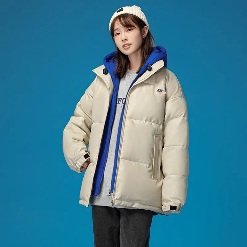 Мужская утепленная хлопковая куртка с эффектом двухслойности из искусственной кожи, модная зимняя верхняя одежда для пар в американском стиле
Мужская утепленная хлопковая куртка с эффектом двухслойности из искусственной кожи, модная зимняя верхняя одежда для пар в американском стиле