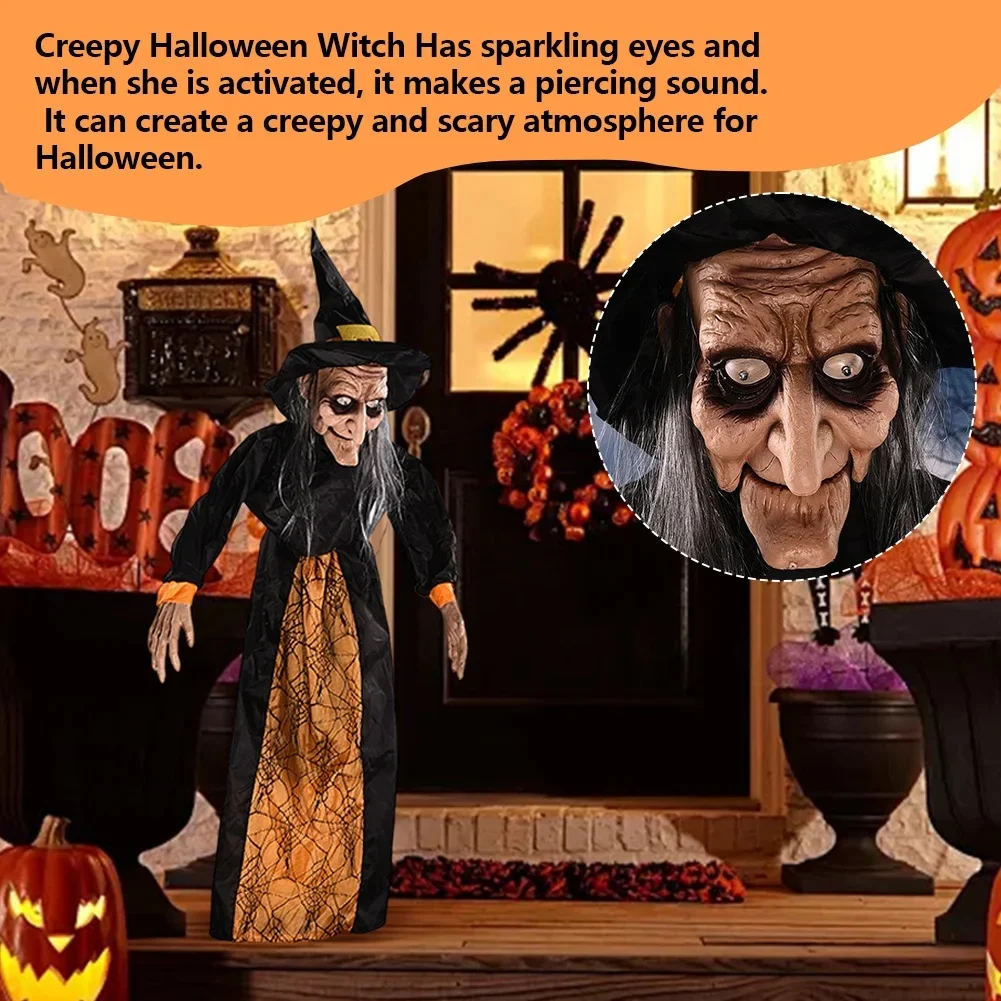 Halloween Witch Haunted Prop-Eerie Voice Controlled Halloween Illuminated Hanging Horror Toy Add Real Fear To House or Bar Decor
Halloween Witch Haunted Prop-Eerie Voice Controlled Halloween Illuminated Hanging Horror Toy Add Real Fear To House or Bar Decor