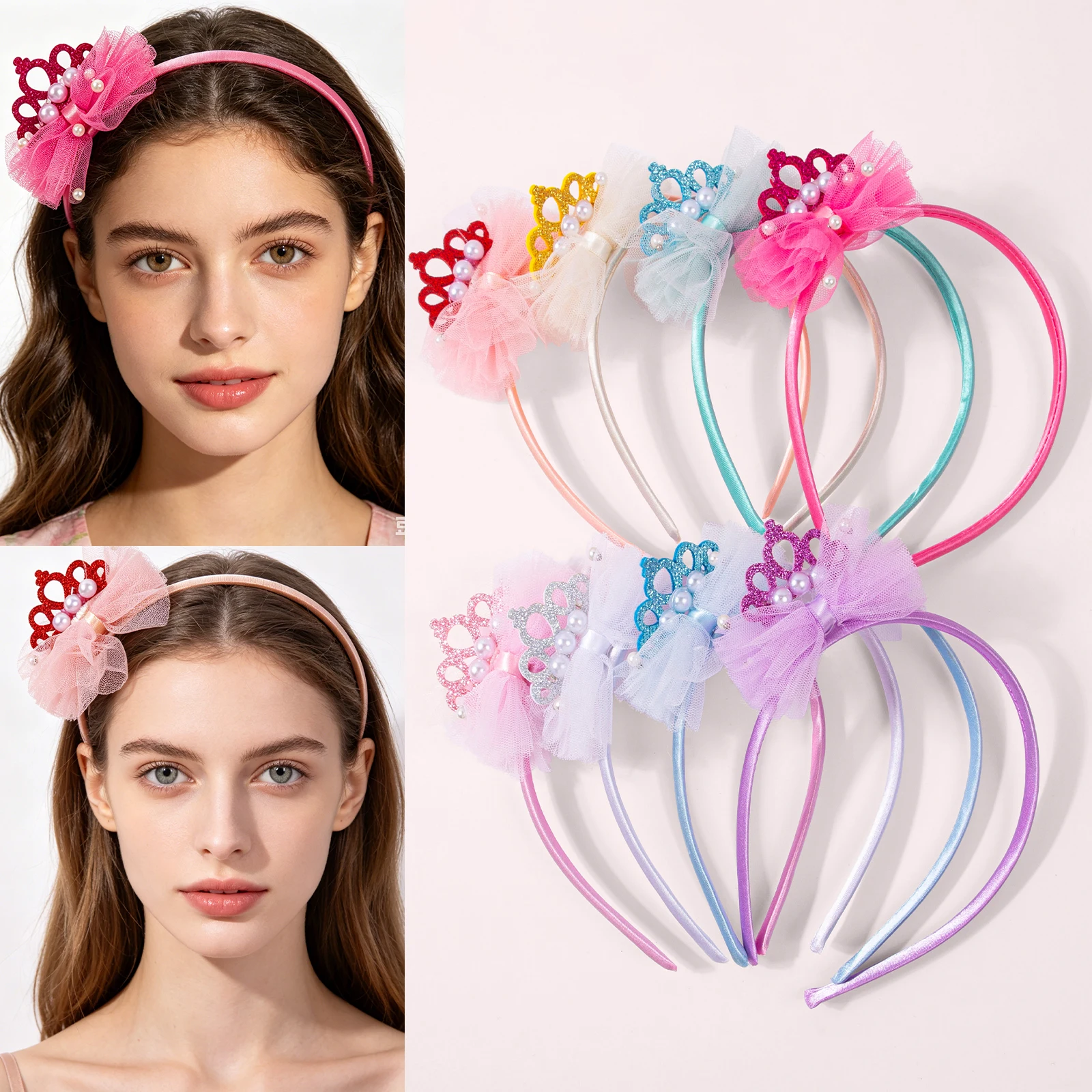 4/8 pieces, sparkling crown chiffon pearl headband, cute princess floral headband, girl's birthday party hair accessory.
4/8 pieces, sparkling crown chiffon pearl headband, cute princess floral headband, girl's birthday party hair accessory.