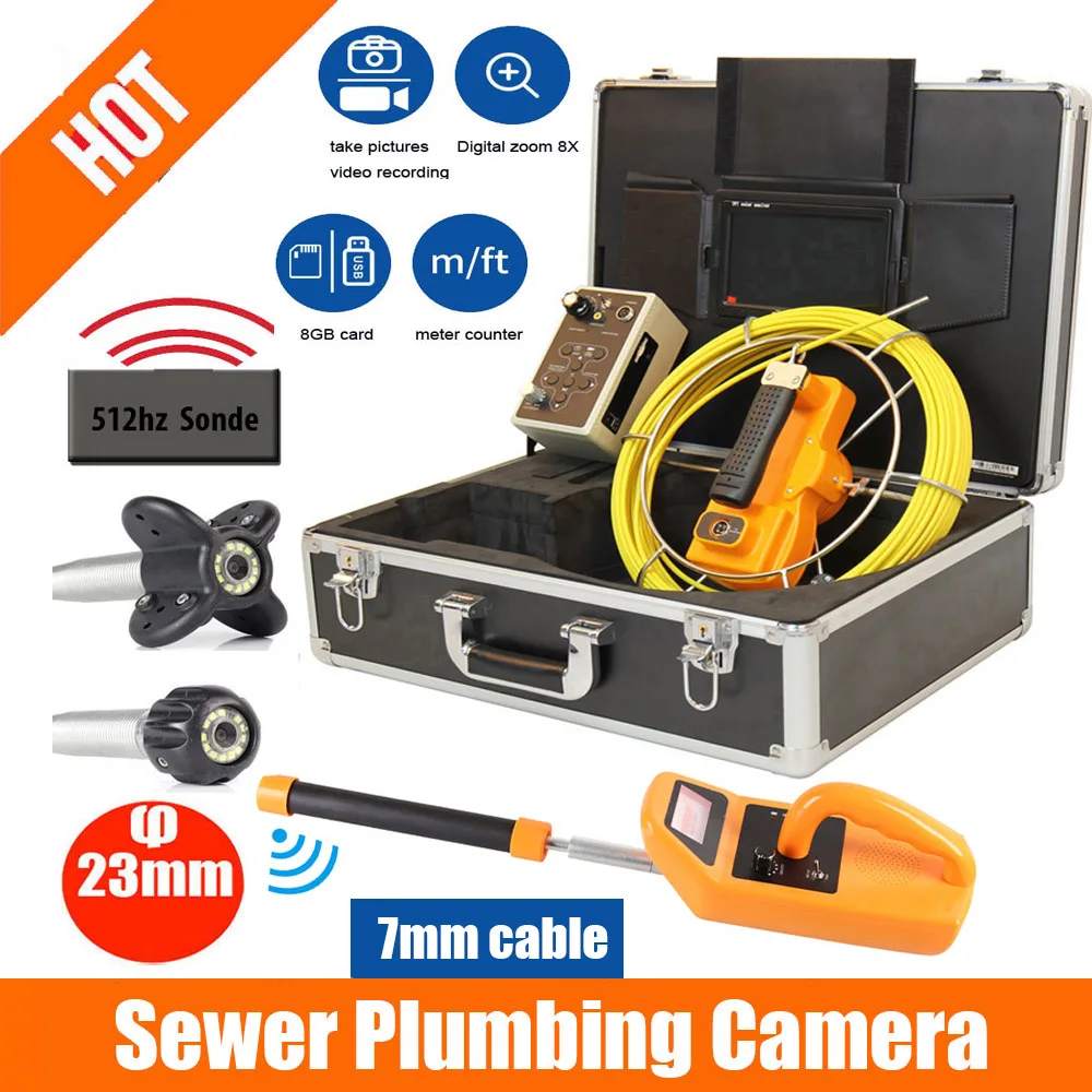 512hz sonda transmitter locator 25m 7mm Pipe Inspection Camera Drain Sewer Video Camera Endoscope Borescope camera kit
512hz sonda transmitter locator 25m 7mm Pipe Inspection Camera Drain Sewer Video Camera Endoscope Borescope camera kit