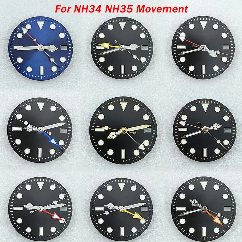 NH34 NH35 Dial Pointers Four Hands Green Luminous Watch Dial Face for NH35 NH34 Movement Mod Dials Replacement Watch Parts
NH34 NH35 Dial Pointers Four Hands Green Luminous Watch Dial Face for NH35 NH34 Movement Mod Dials Replacement Watch Parts