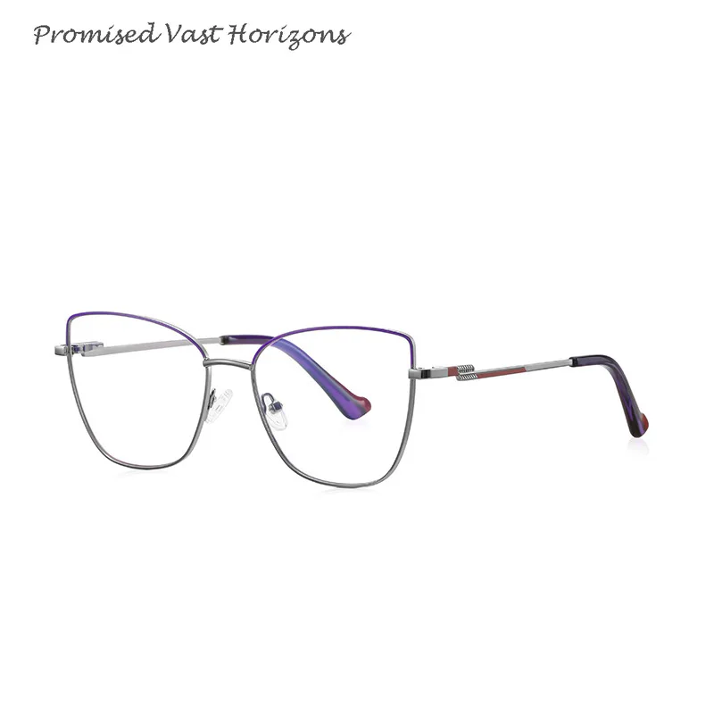 Cat Eye Metal Anti Blue Light Glasses Spring Hinge Designed Temples Personalized Women's Correction Rimmed Eyeglasses Frame
Cat Eye Metal Anti Blue Light Glasses Spring Hinge Designed Temples Personalized Women's Correction Rimmed Eyeglasses Frame