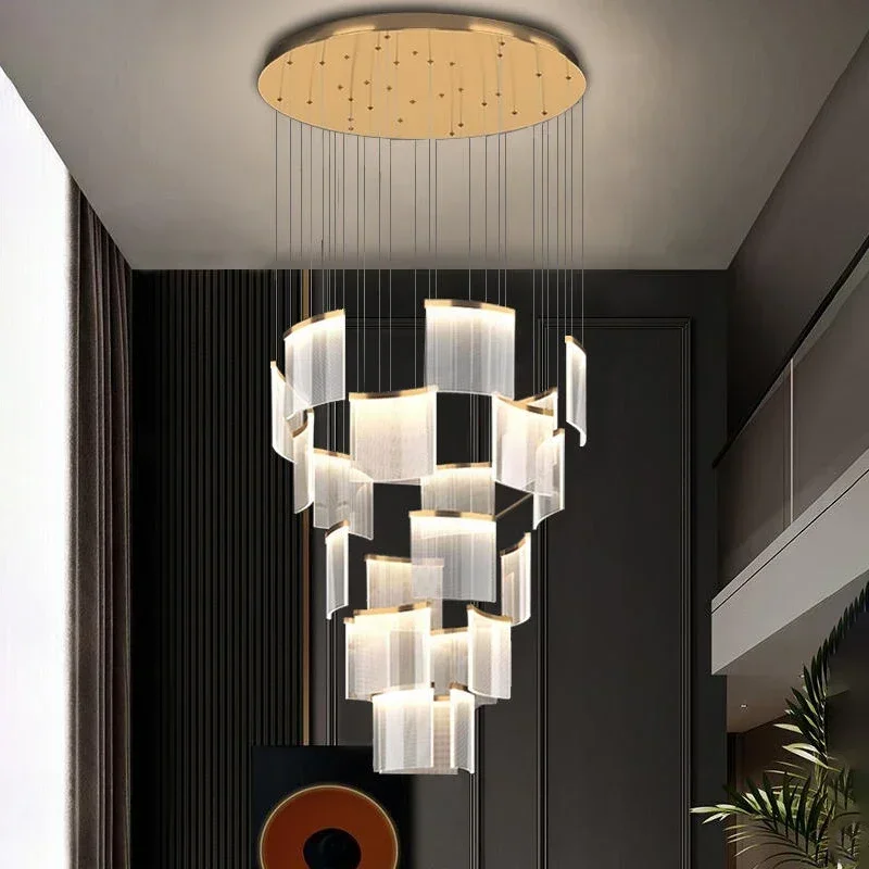 Postmodern Luxury Chandelier Duplex LED Pendant Lamps for Living Room Home Decor Acrylic Hallway Staircase Loft Hanging Lamp
Postmodern Luxury Chandelier Duplex LED Pendant Lamps for Living Room Home Decor Acrylic Hallway Staircase Loft Hanging Lamp